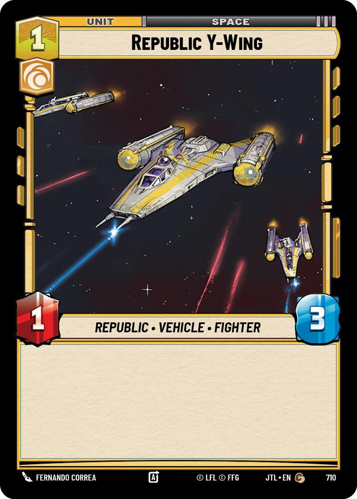 Republic Y-Wing (710) (710) [Jump to Lightspeed] | Jomio and Rueliete's Cards and Comics