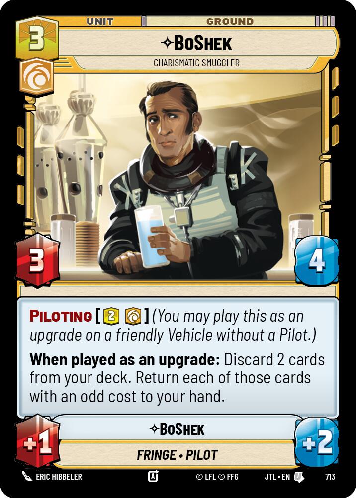 BoShek - Charismatic Smuggler (713) (713) [Jump to Lightspeed] | Jomio and Rueliete's Cards and Comics