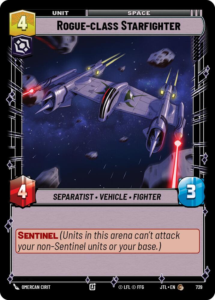 Rogue-class Starfighter (739) (739) [Jump to Lightspeed] | Jomio and Rueliete's Cards and Comics