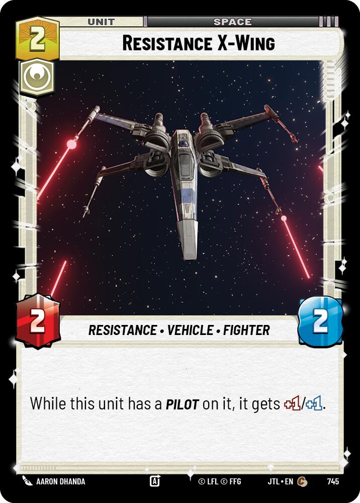 Resistance X-Wing (745) (745) [Jump to Lightspeed] | Jomio and Rueliete's Cards and Comics