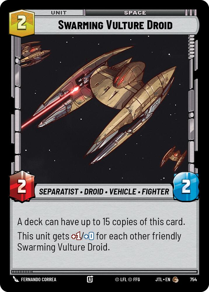 Swarming Vulture Droid (754) (754) [Jump to Lightspeed] | Jomio and Rueliete's Cards and Comics