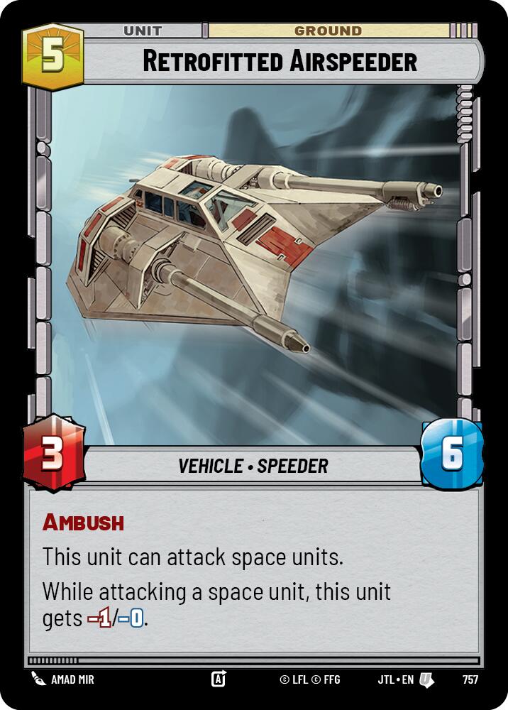 Retrofitted Airspeeder (757) (757) [Jump to Lightspeed] | Jomio and Rueliete's Cards and Comics