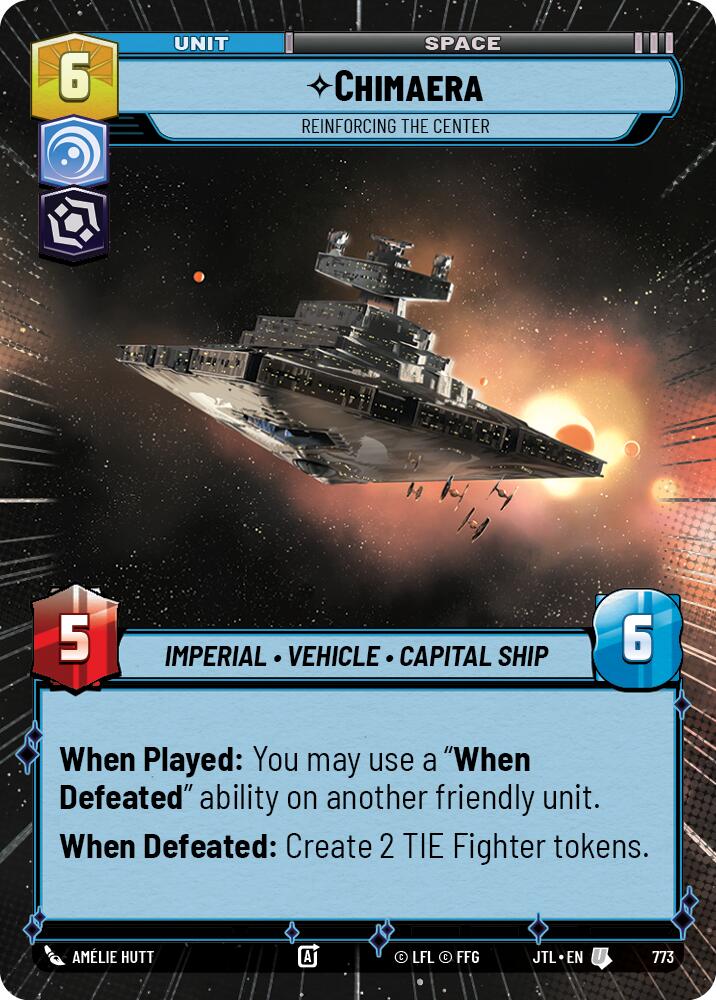 Chimaera - Reinforcing the Center (773) (Hyperspace Foil) (773) [Jump to Lightspeed] | Jomio and Rueliete's Cards and Comics
