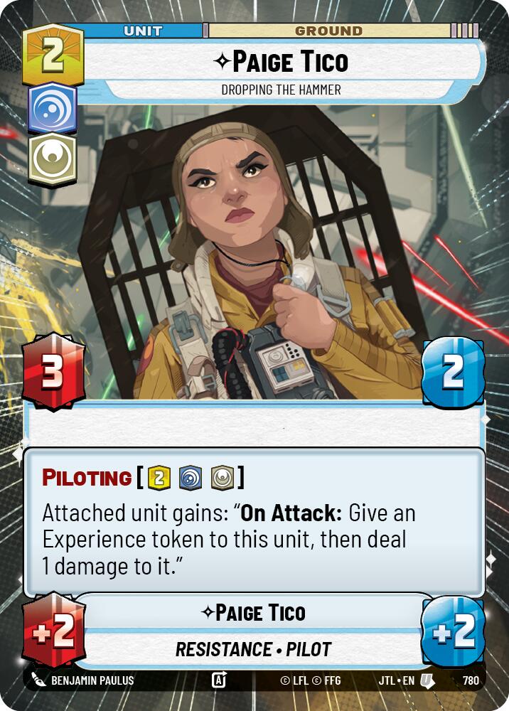 Paige Tico - Dropping the Hammer (780) (Hyperspace Foil) (780) [Jump to Lightspeed] | Jomio and Rueliete's Cards and Comics