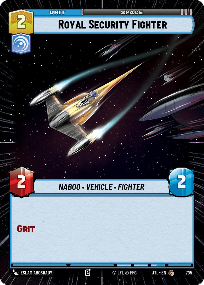 Royal Security Fighter (795) (Hyperspace Foil) (795) [Jump to Lightspeed] | Jomio and Rueliete's Cards and Comics