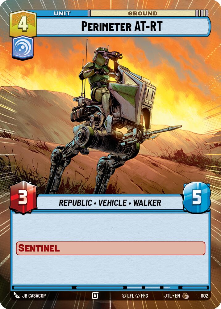 Perimeter AT-RT (802) (Hyperspace Foil) (802) [Jump to Lightspeed] | Jomio and Rueliete's Cards and Comics