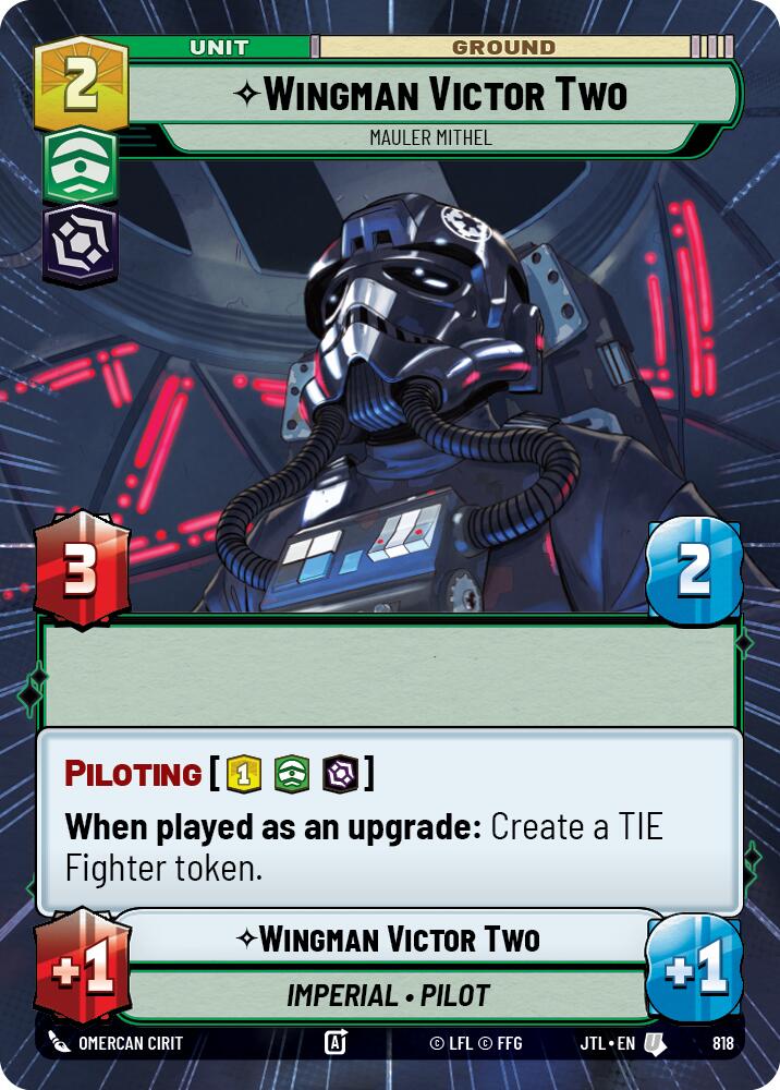 Wingman Victor Two - Mauler Mithel (818) (Hyperspace Foil) (818) [Jump to Lightspeed] | Jomio and Rueliete's Cards and Comics