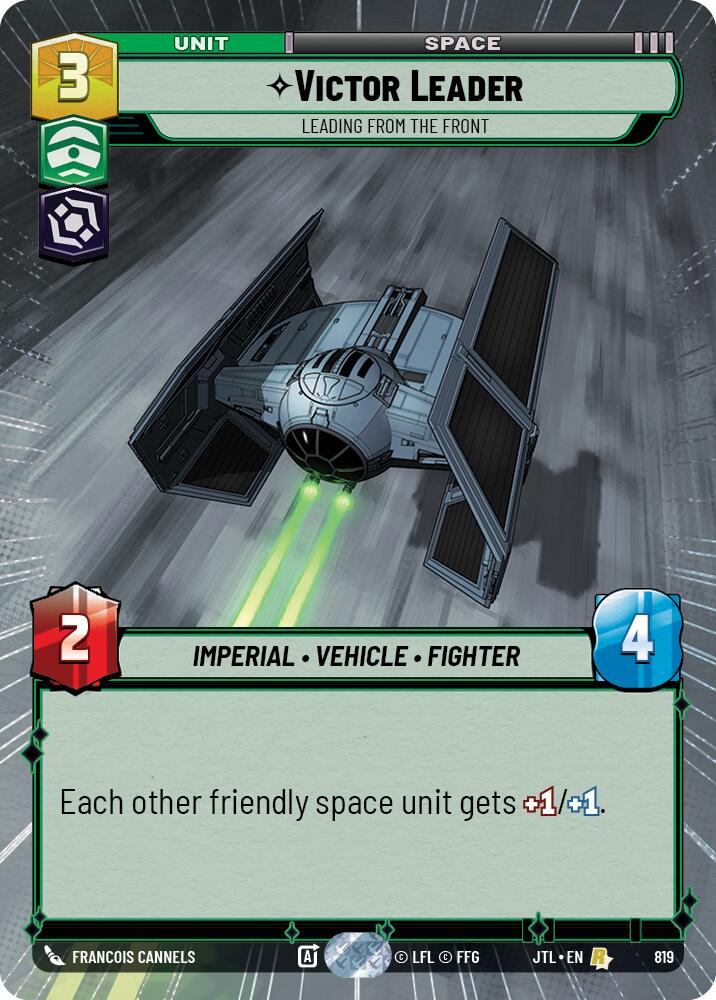 Victor Leader - Leading from the Front (819) (Hyperspace Foil) (819) [Jump to Lightspeed] | Jomio and Rueliete's Cards and Comics