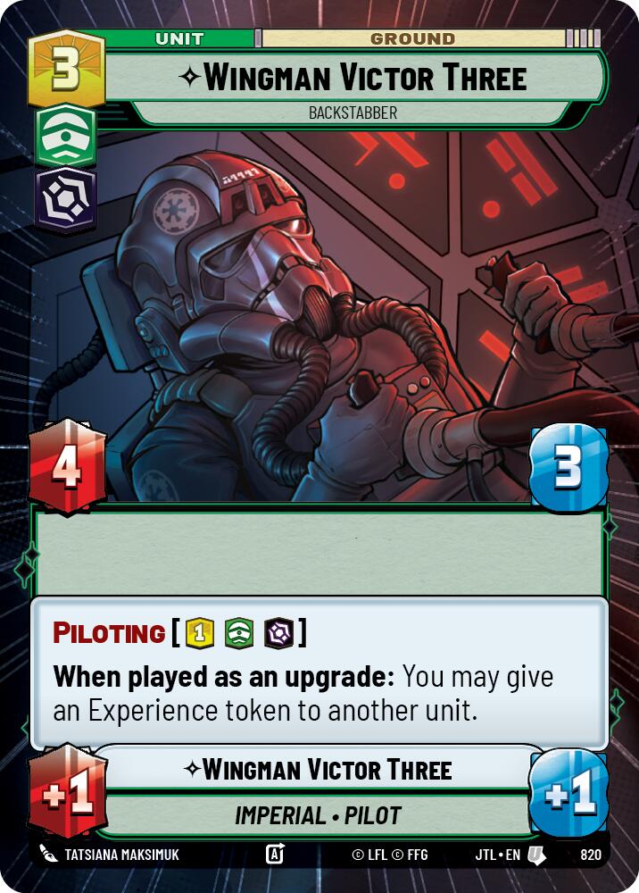 Wingman Victor Three - Backstabber (820) (Hyperspace Foil) (820) [Jump to Lightspeed] | Jomio and Rueliete's Cards and Comics