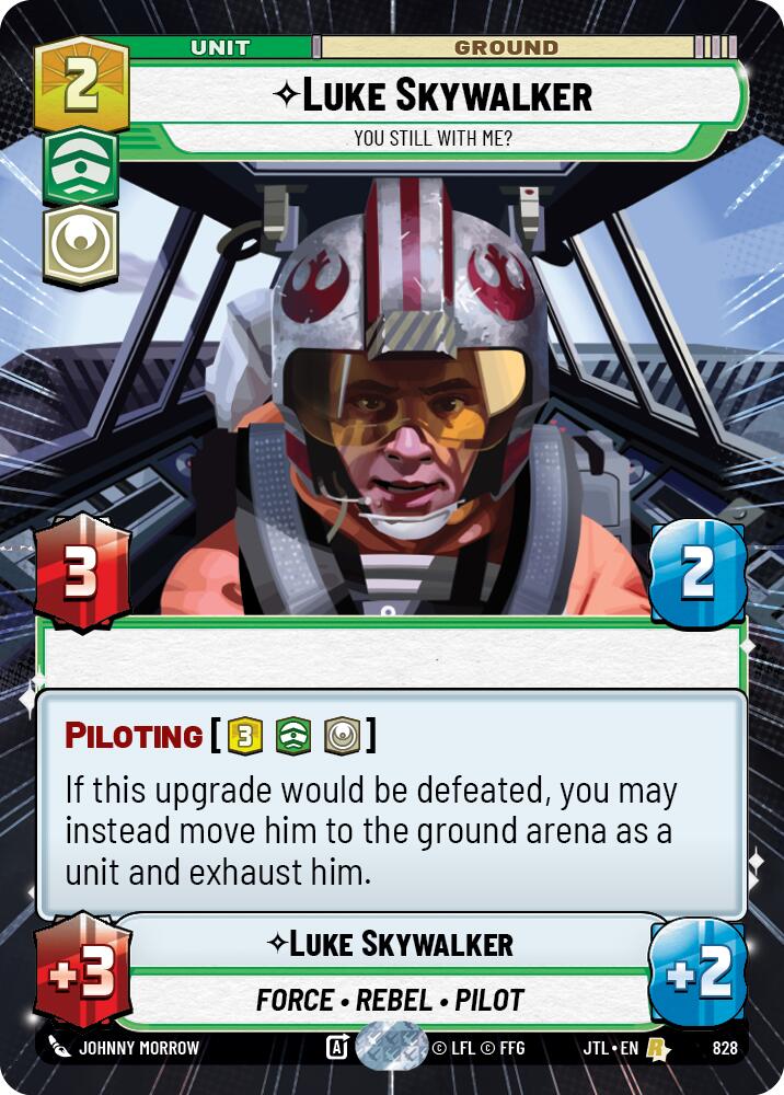 Luke Skywalker - You Still With Me? (828) (Hyperspace Foil) (828) [Jump to Lightspeed] | Jomio and Rueliete's Cards and Comics