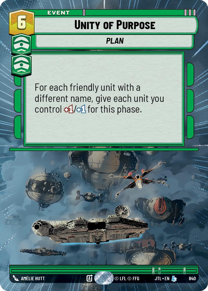 Unity of Purpose (840) (Hyperspace Foil) (840) [Jump to Lightspeed] | Jomio and Rueliete's Cards and Comics