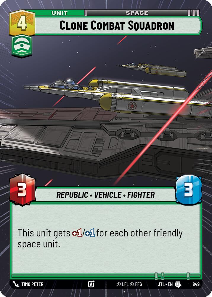 Clone Combat Squadron (849) (Hyperspace Foil) (849) [Jump to Lightspeed] | Jomio and Rueliete's Cards and Comics