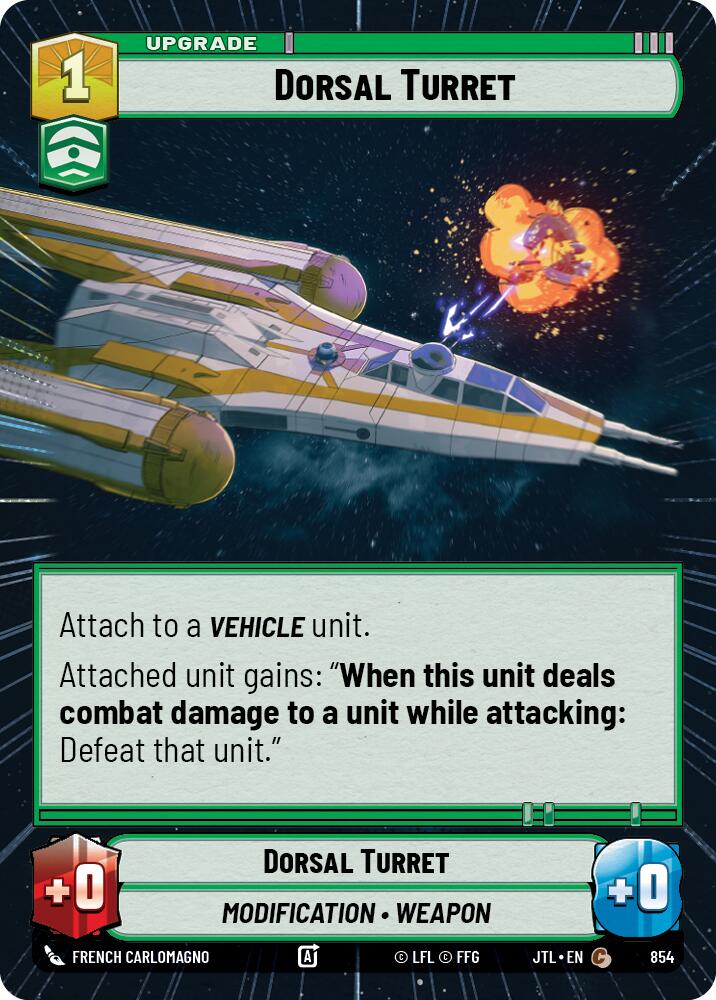Dorsal Turret (854) (Hyperspace Foil) (854) [Jump to Lightspeed] | Jomio and Rueliete's Cards and Comics