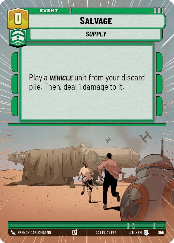 Salvage (855) (Hyperspace Foil) (855) [Jump to Lightspeed] | Jomio and Rueliete's Cards and Comics