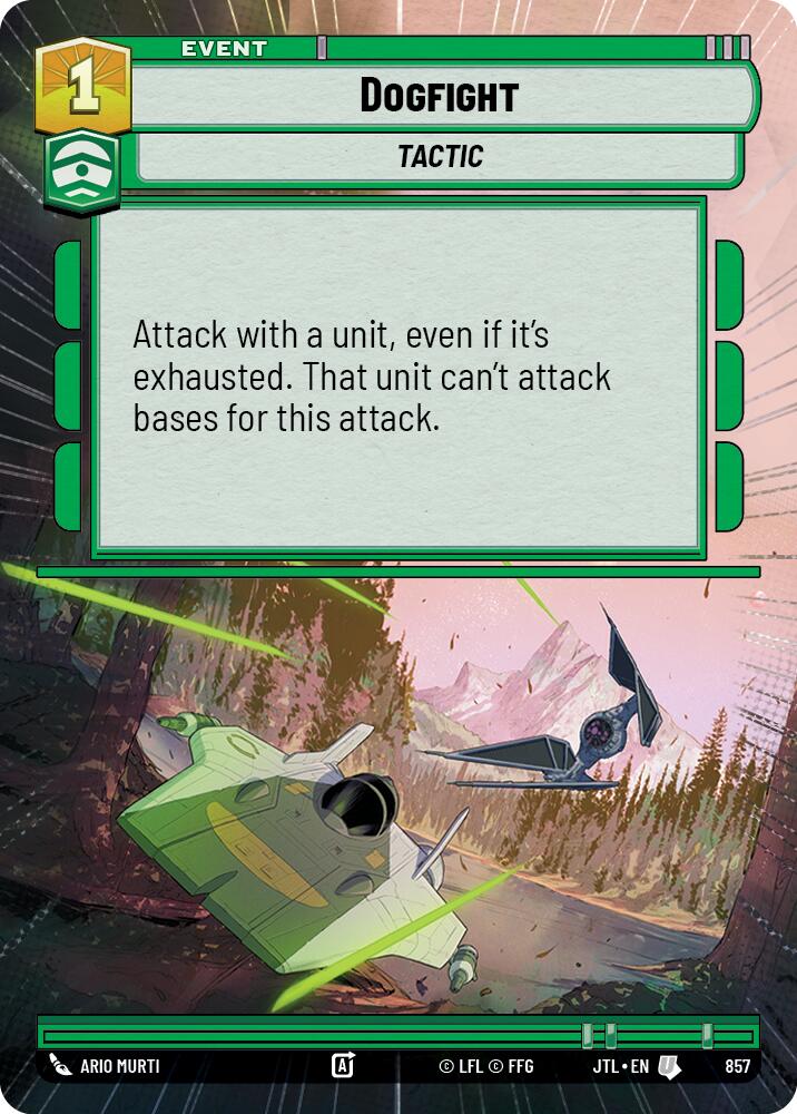 Dogfight (857) (Hyperspace Foil) (857) [Jump to Lightspeed] | Jomio and Rueliete's Cards and Comics