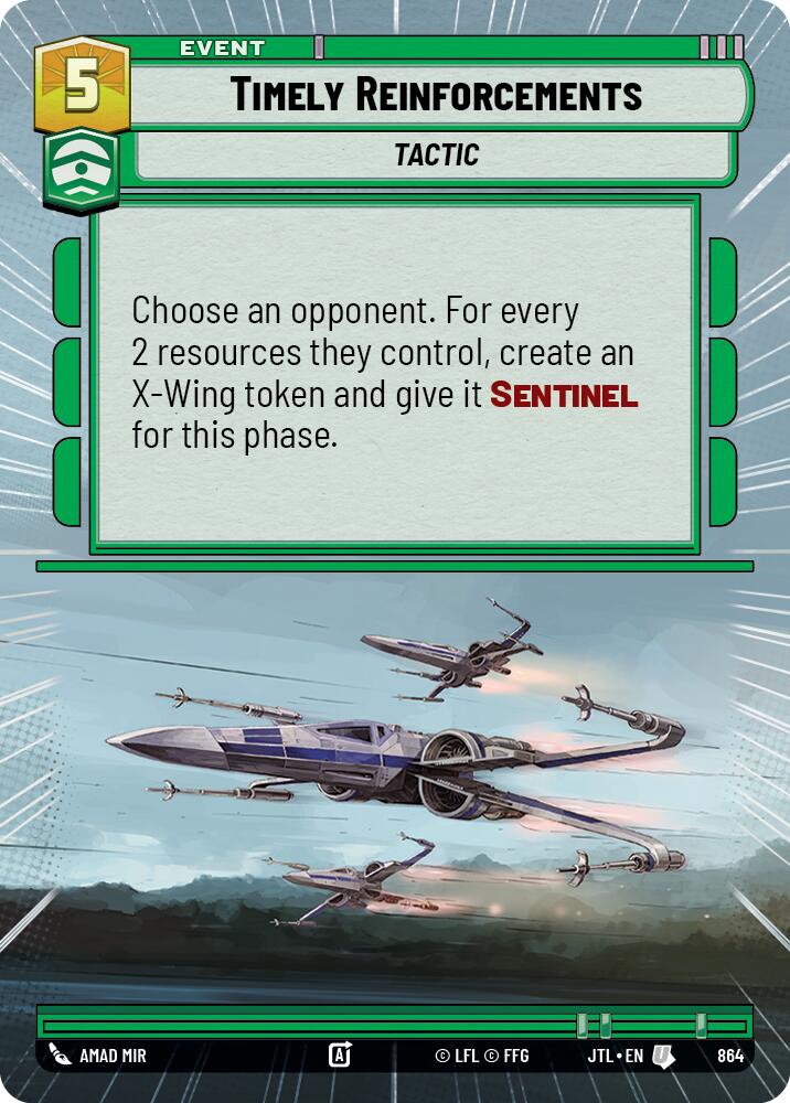 Timely Reinforcements (864) (Hyperspace Foil) (864) [Jump to Lightspeed] | Jomio and Rueliete's Cards and Comics