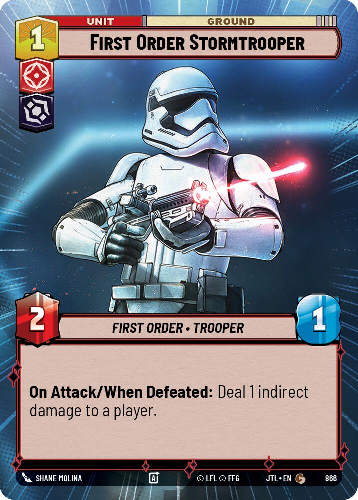 First Order Stormtrooper (866) (Hyperspace Foil) (866) [Jump to Lightspeed] | Jomio and Rueliete's Cards and Comics