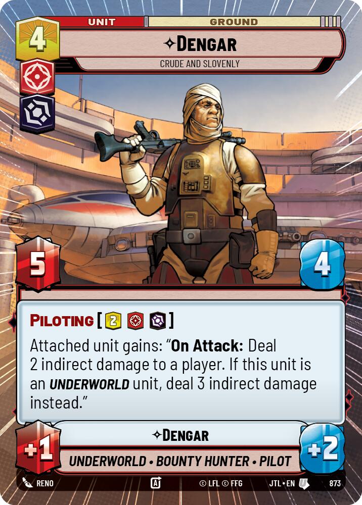 Dengar - Crude and Slovenly (873) (Hyperspace Foil) (873) [Jump to Lightspeed] | Jomio and Rueliete's Cards and Comics