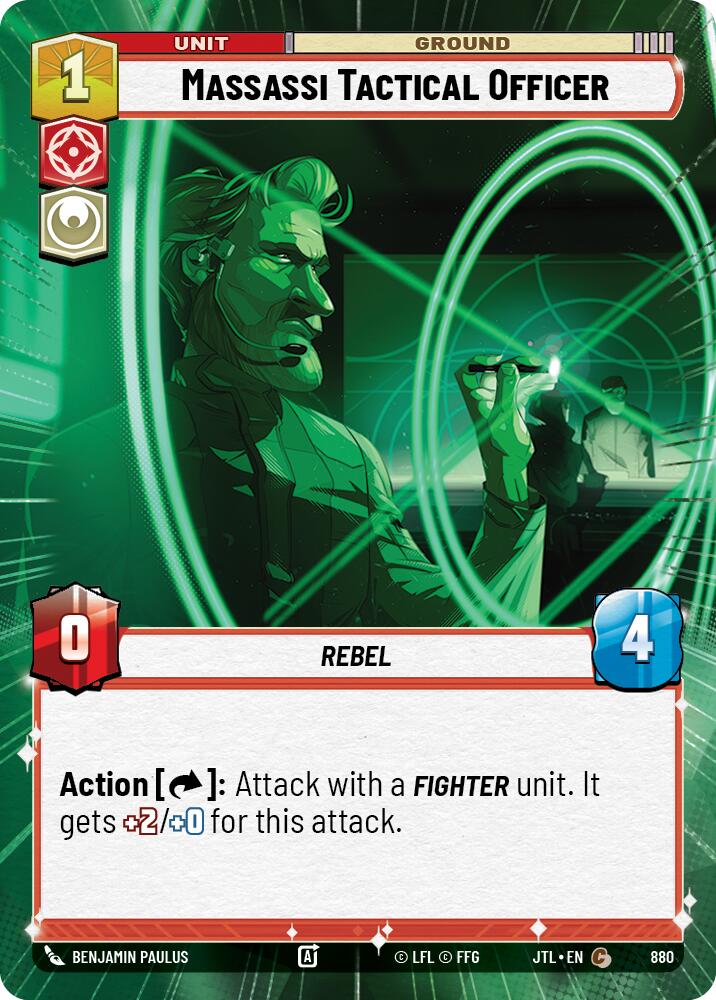Massassi Tactical Officer (880) (Hyperspace Foil) (880) [Jump to Lightspeed] | Jomio and Rueliete's Cards and Comics