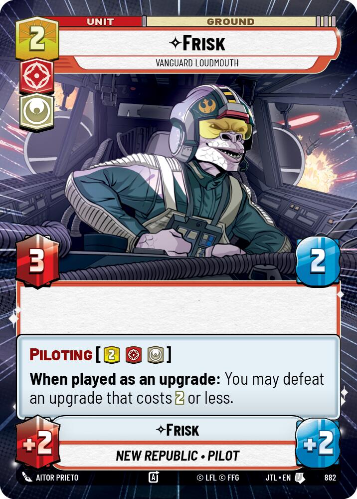Frisk - Vanguard Loudmouth (882) (Hyperspace Foil) (882) [Jump to Lightspeed] | Jomio and Rueliete's Cards and Comics