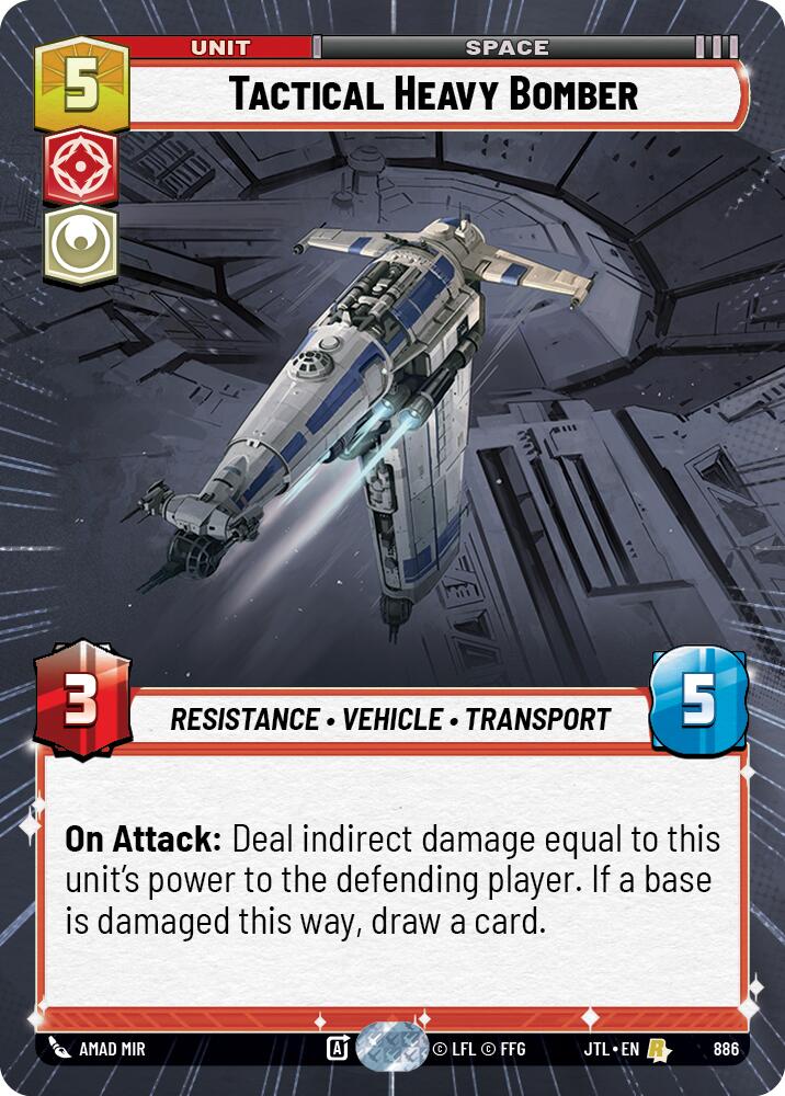 Tactical Heavy Bomber (886) (Hyperspace Foil) (886) [Jump to Lightspeed] | Jomio and Rueliete's Cards and Comics