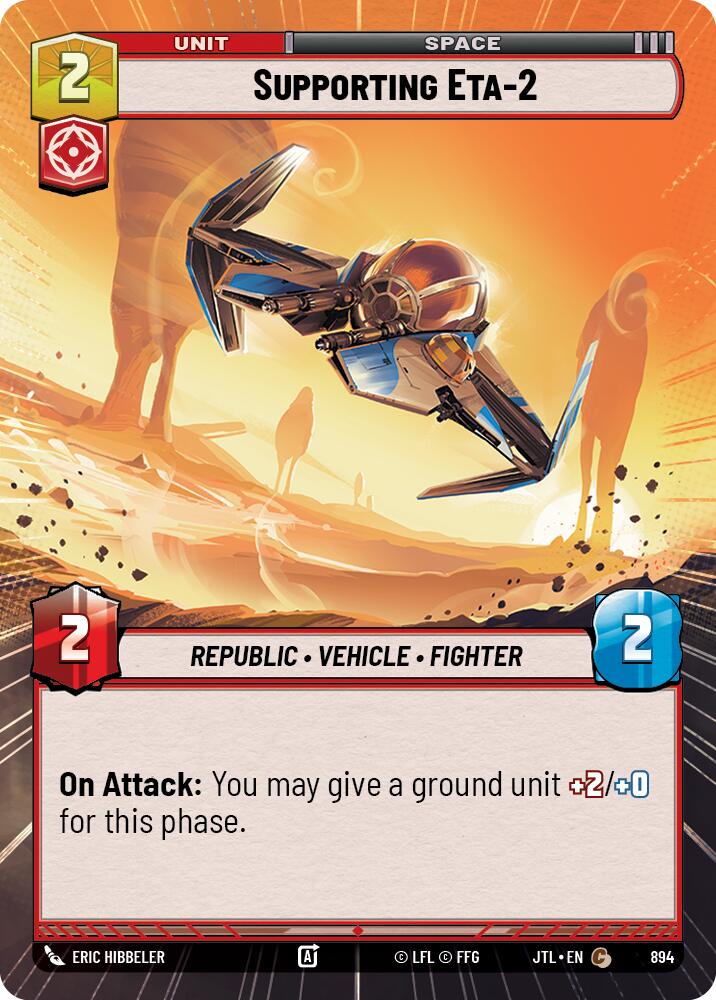 Supporting Eta-2 (894) (Hyperspace Foil) (894) [Jump to Lightspeed] | Jomio and Rueliete's Cards and Comics