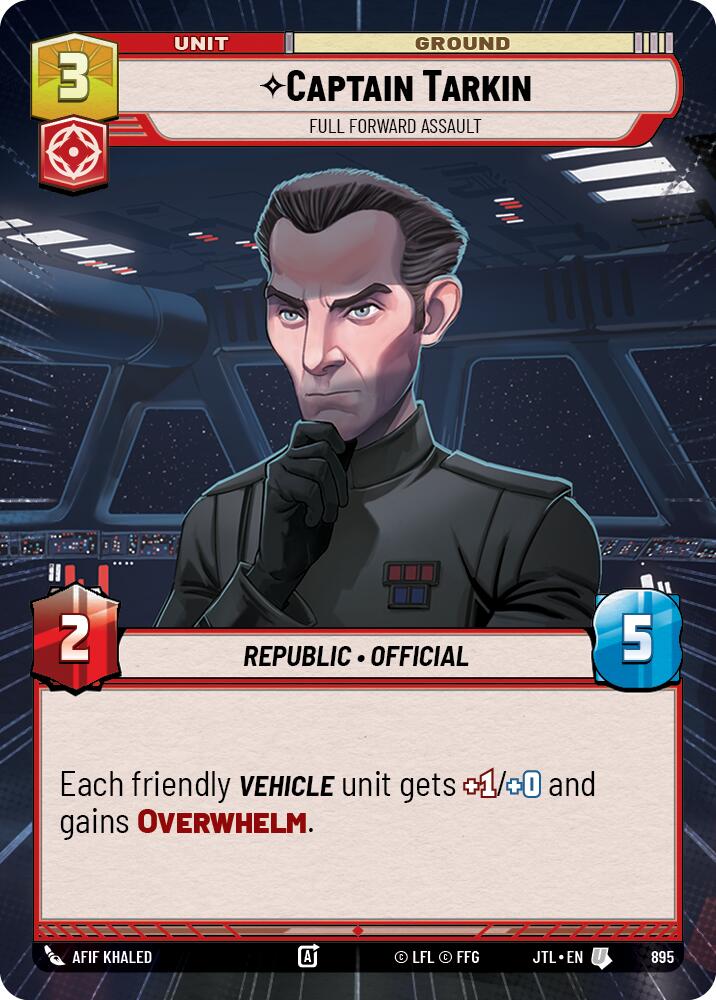 Captain Tarkin - Full Forward Assault (895) (Hyperspace Foil) (895) [Jump to Lightspeed] | Jomio and Rueliete's Cards and Comics