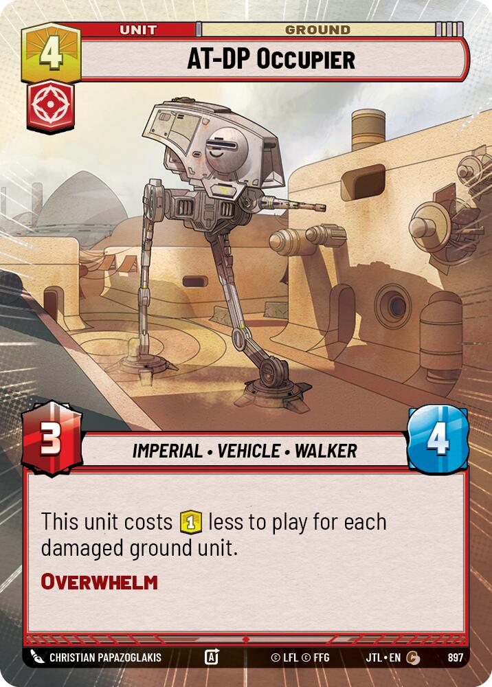 AT-DP Occupier (897) (Hyperspace Foil) (897) [Jump to Lightspeed] | Jomio and Rueliete's Cards and Comics