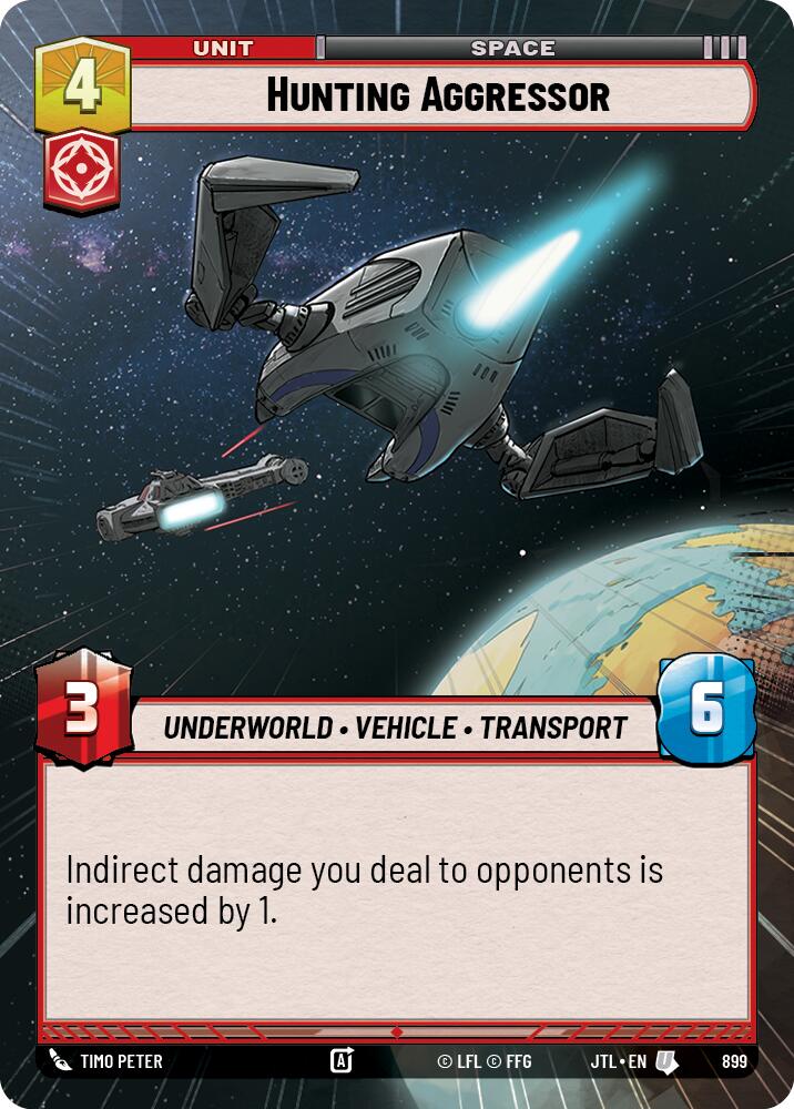 Hunting Aggressor (899) (Hyperspace Foil) (899) [Jump to Lightspeed] | Jomio and Rueliete's Cards and Comics
