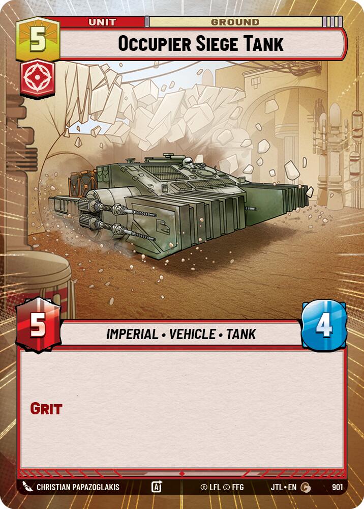Occupier Siege Tank (901) (Hyperspace Foil) (901) [Jump to Lightspeed] | Jomio and Rueliete's Cards and Comics