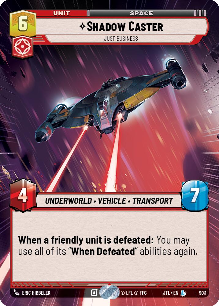 Shadow Caster - Just Business (903) (Hyperspace Foil) (903) [Jump to Lightspeed] | Jomio and Rueliete's Cards and Comics