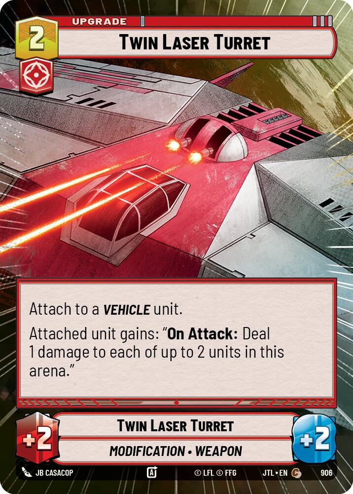 Twin Laser Turret (906) (Hyperspace Foil) (906) [Jump to Lightspeed] | Jomio and Rueliete's Cards and Comics