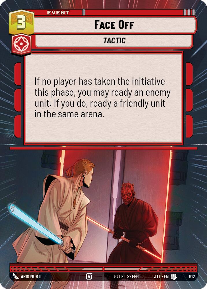 Face Off (912) (Hyperspace Foil) (912) [Jump to Lightspeed] | Jomio and Rueliete's Cards and Comics