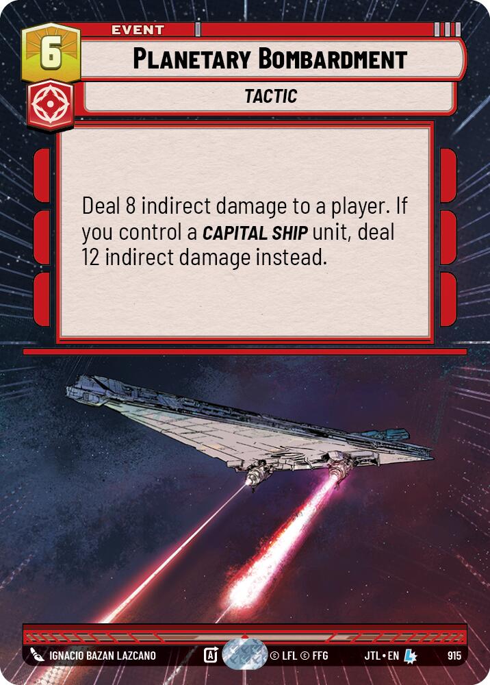 Planetary Bombardment (915) (Hyperspace Foil) (915) [Jump to Lightspeed] | Jomio and Rueliete's Cards and Comics