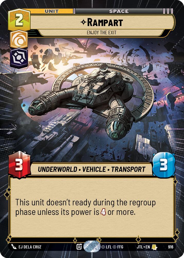 Rampart - Enjoy the Exit (916) (Hyperspace Foil) (916) [Jump to Lightspeed] | Jomio and Rueliete's Cards and Comics