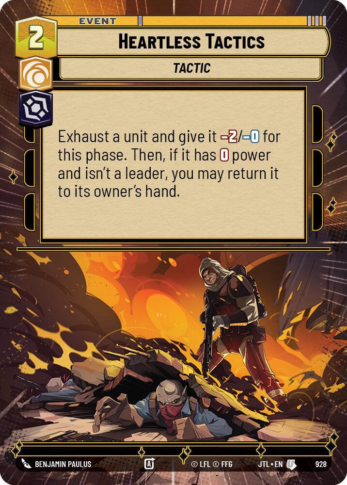 Heartless Tactics (928) (Hyperspace Foil) (928) [Jump to Lightspeed] | Jomio and Rueliete's Cards and Comics
