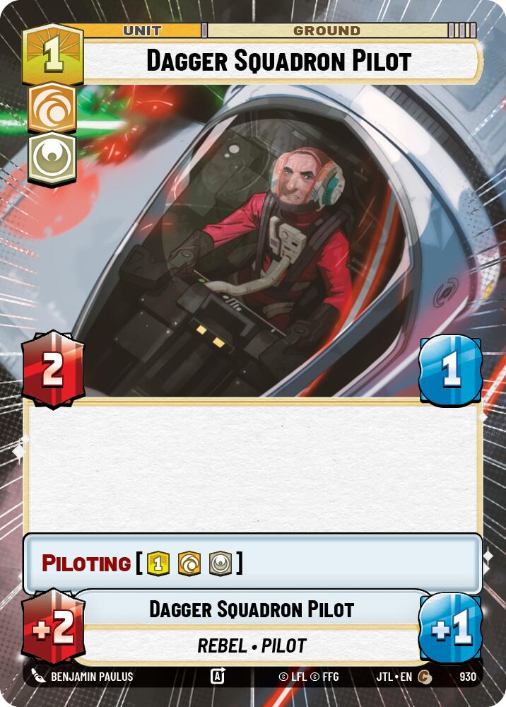 Dagger Squadron Pilot (930) (Hyperspace Foil) (930) [Jump to Lightspeed] | Jomio and Rueliete's Cards and Comics