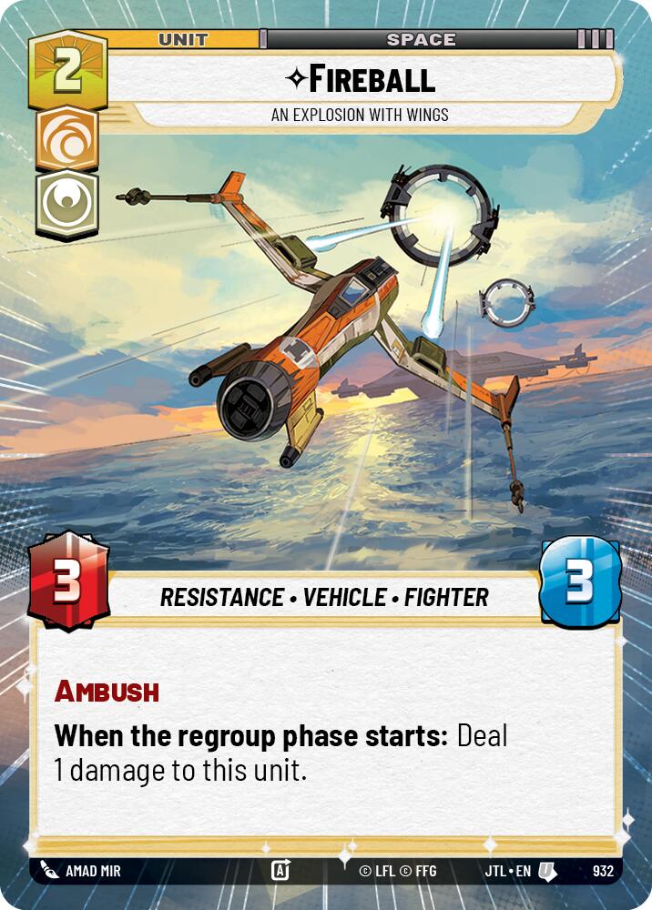 Fireball - An Explosion With Wings (932) (Hyperspace Foil) (932) [Jump to Lightspeed] | Jomio and Rueliete's Cards and Comics