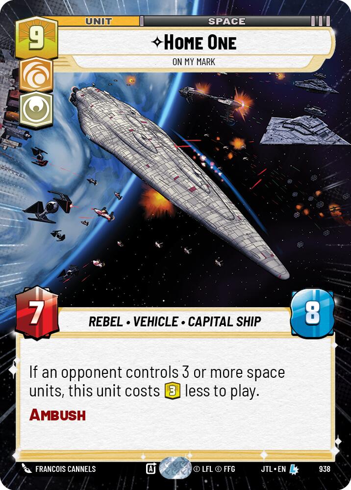 Home One - On My Mark (938) (Hyperspace Foil) (938) [Jump to Lightspeed] | Jomio and Rueliete's Cards and Comics