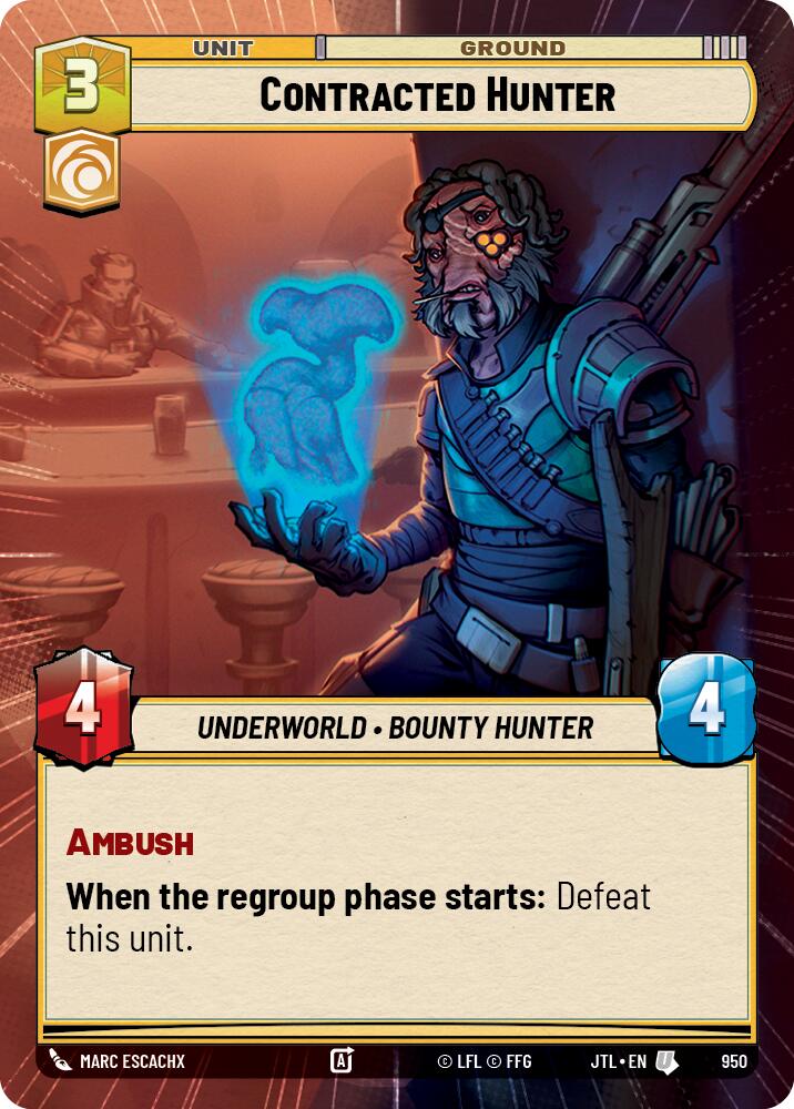 Contracted Hunter (950) (Hyperspace Foil) (950) [Jump to Lightspeed] | Jomio and Rueliete's Cards and Comics