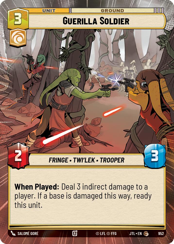 Guerilla Soldier (952) (Hyperspace Foil) (952) [Jump to Lightspeed] | Jomio and Rueliete's Cards and Comics