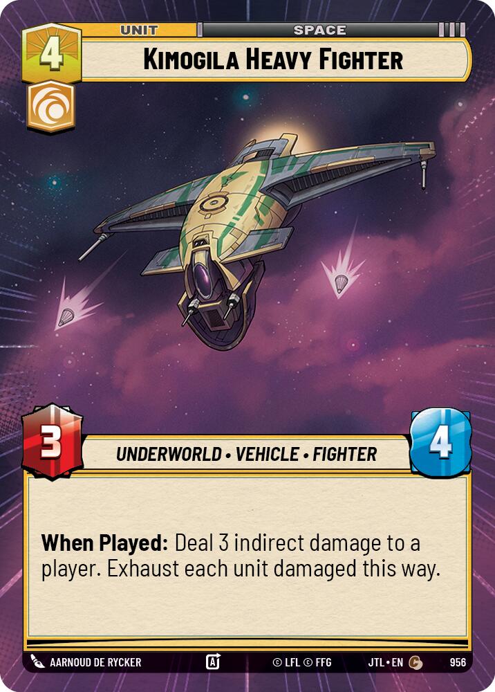Kimogila Heavy Fighter (956) (Hyperspace Foil) (956) [Jump to Lightspeed] | Jomio and Rueliete's Cards and Comics