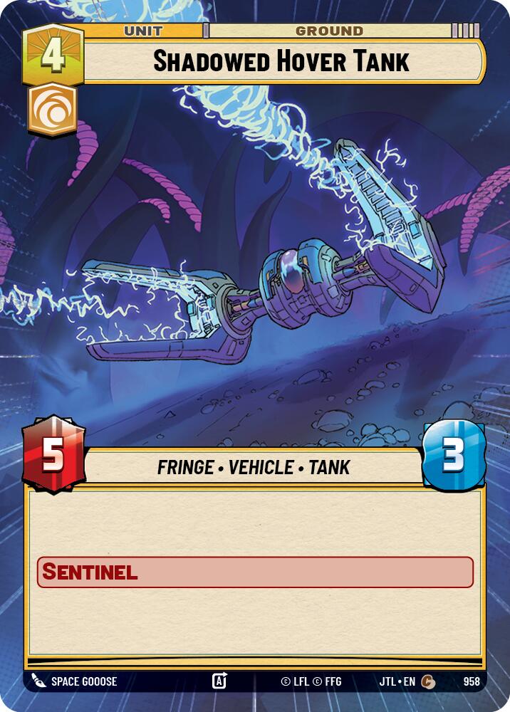 Shadowed Hover Tank (958) (Hyperspace Foil) (958) [Jump to Lightspeed] | Jomio and Rueliete's Cards and Comics