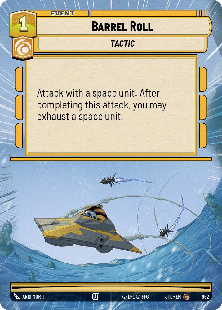 Barrel Roll (962) (Hyperspace Foil) (962) [Jump to Lightspeed] | Jomio and Rueliete's Cards and Comics