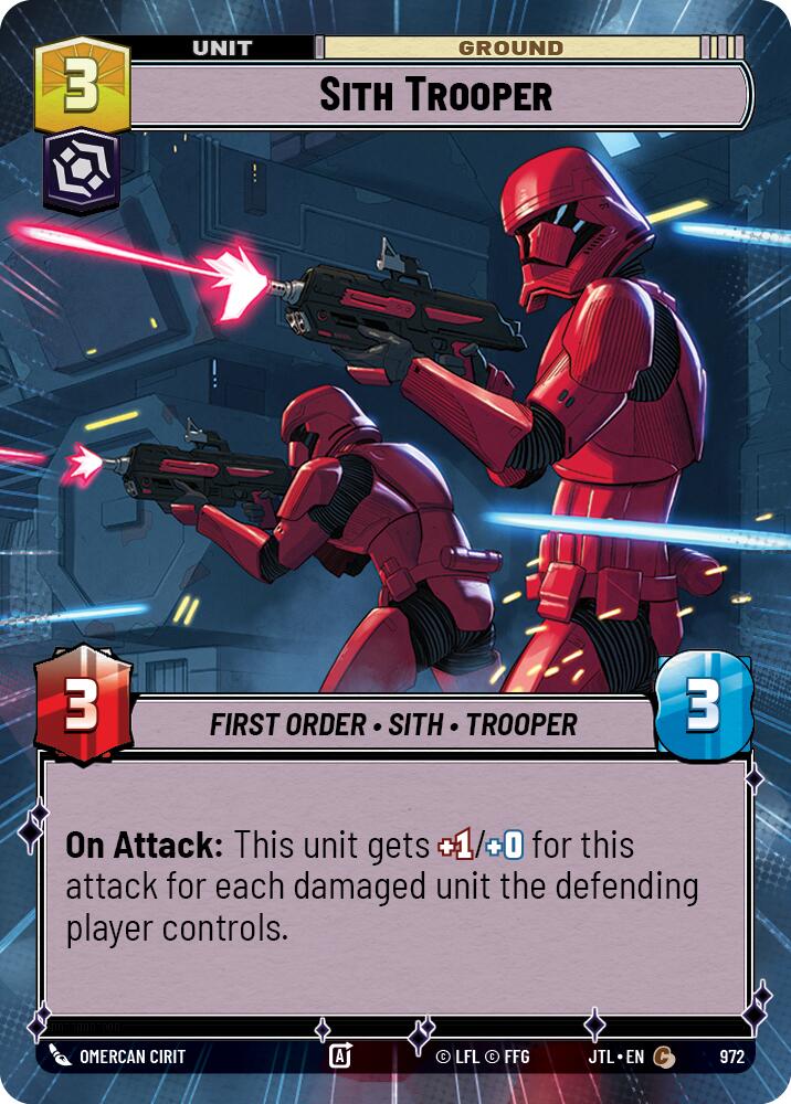 Sith Trooper (972) (Hyperspace Foil) (972) [Jump to Lightspeed] | Jomio and Rueliete's Cards and Comics