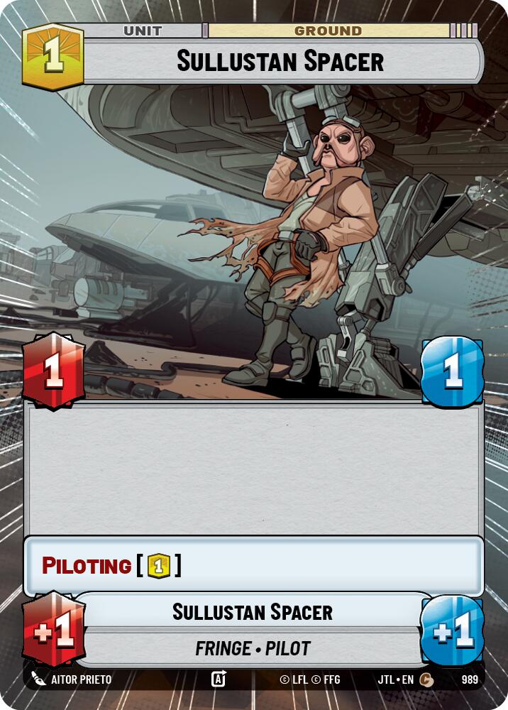 Sullustan Spacer (989) (Hyperspace Foil) (989) [Jump to Lightspeed] | Jomio and Rueliete's Cards and Comics