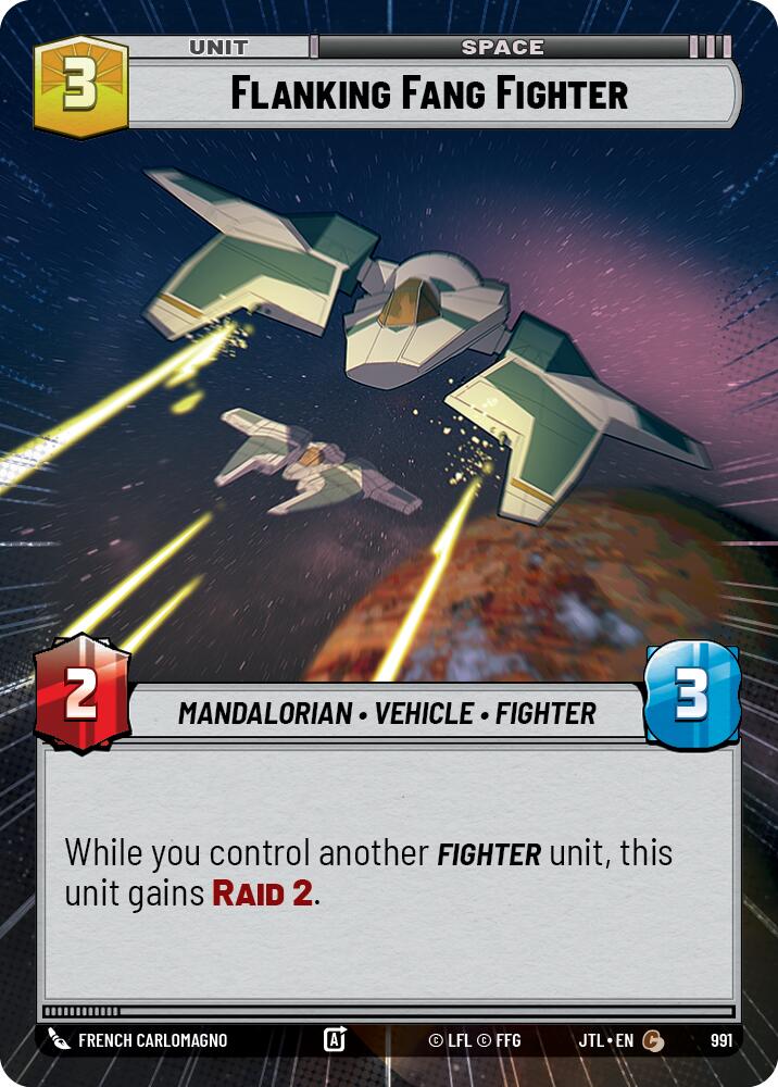 Flanking Fang Fighter (991) (Hyperspace Foil) (991) [Jump to Lightspeed] | Jomio and Rueliete's Cards and Comics