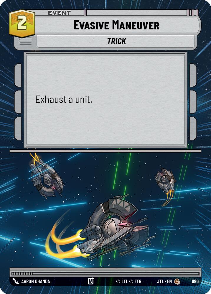 Evasive Maneuver (996) (Hyperspace Foil) (996) [Jump to Lightspeed] | Jomio and Rueliete's Cards and Comics