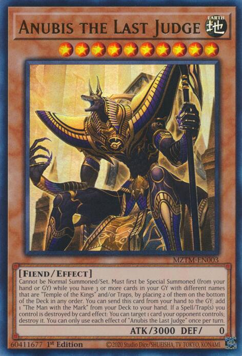 Anubis the Last Judge [MZTM-EN003] Ultra Rare | Jomio and Rueliete's Cards and Comics