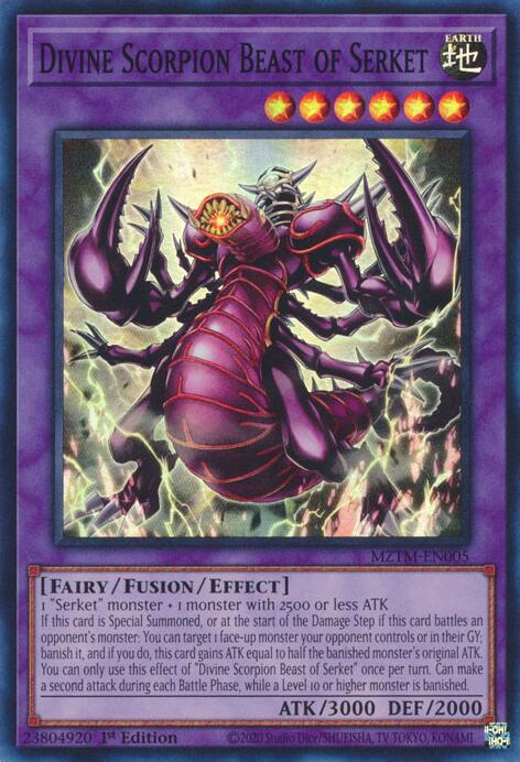 Divine Scorpion Beast of Serket [MZTM-EN005] Super Rare | Jomio and Rueliete's Cards and Comics